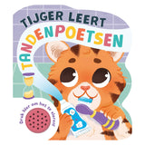 Le tigre des éditeurs Rebo apprend le son du brossage des dents