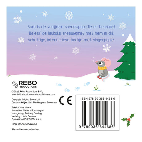 Bonhomme de neige joyeux des éditeurs Rebo - Livre de marionnettes à doigt