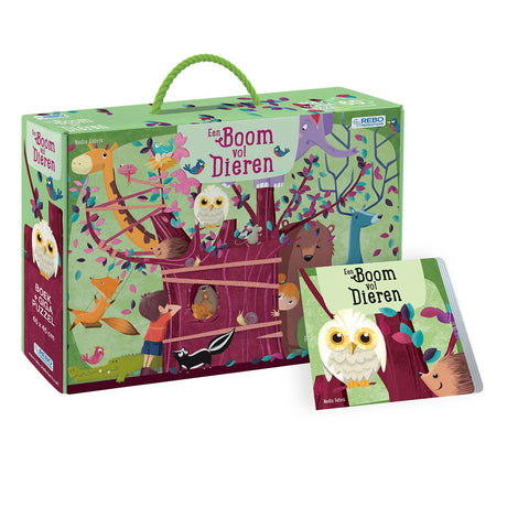 Arbre des éditeurs Rebo plein d'animaux - livre + puzzle