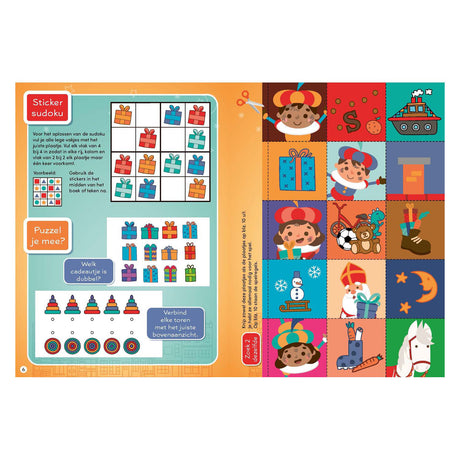 Livre de diplôme Sinterklaas Pete des éditeurs Rebo avec autocollants