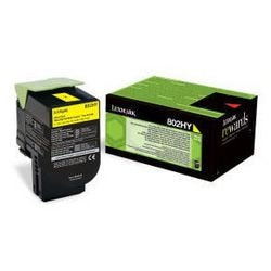 Tonercartridge lexmark 80c2hy0 geel