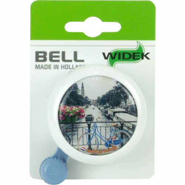 Busch Muller Bel Bel White Bicycle en el puente en el gracht en el mapa