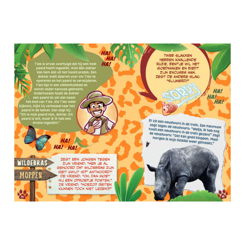 Livre de blagues sur les animaux garçon manqué avec gros ballons