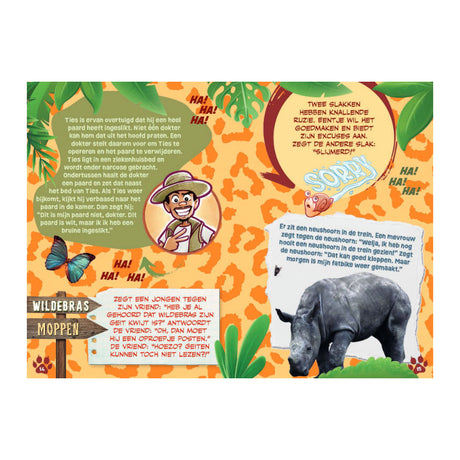 Livre de blagues sur les animaux garçon manqué avec gros ballons