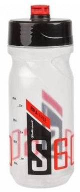 Polisport Bidon con tappo a vite S600 600 ml di rosso nero trasparente