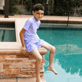 Étoile de mer | maillot de bain anti-UV lilas pour garçons