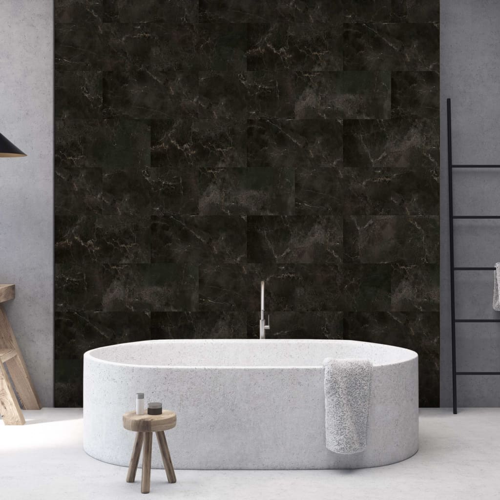 Grosfillex Grosfillex 11 st Wall tiles GX Wall+ Marble 30x60 cm Black