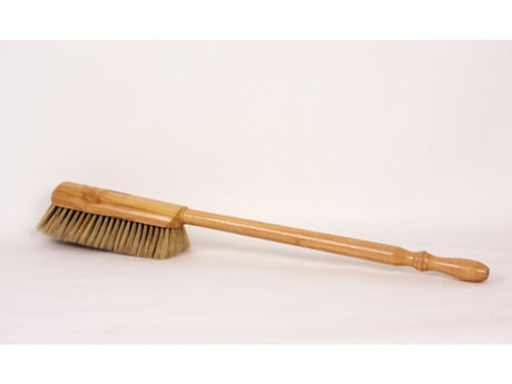 Pelle à main en bois Luva poils chinois gris blanc 45cm