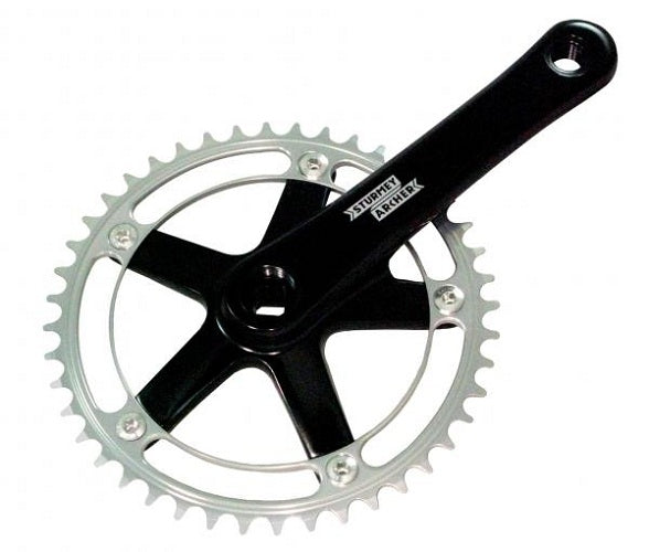 Sturmeyarcher Crankkel 44t Sturmey Archer FCT64 avec un bras de manivelle de 170 mm argent noir