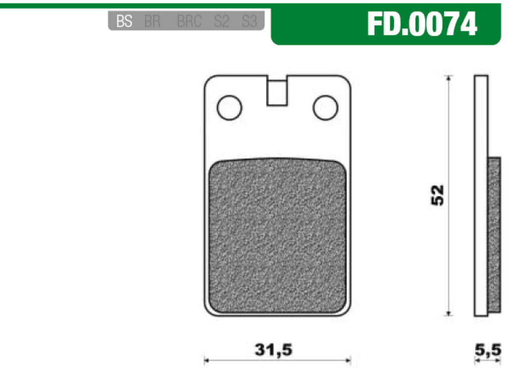 Newfren brake block set New Fren FD0074