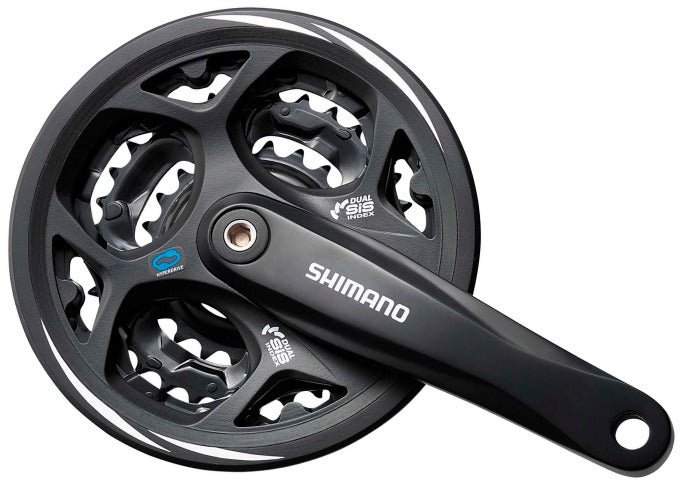 Shimano Crankset 7 8 Speed ​​Altus FC-CM311 48 38 28T avec bord de chaîne noir