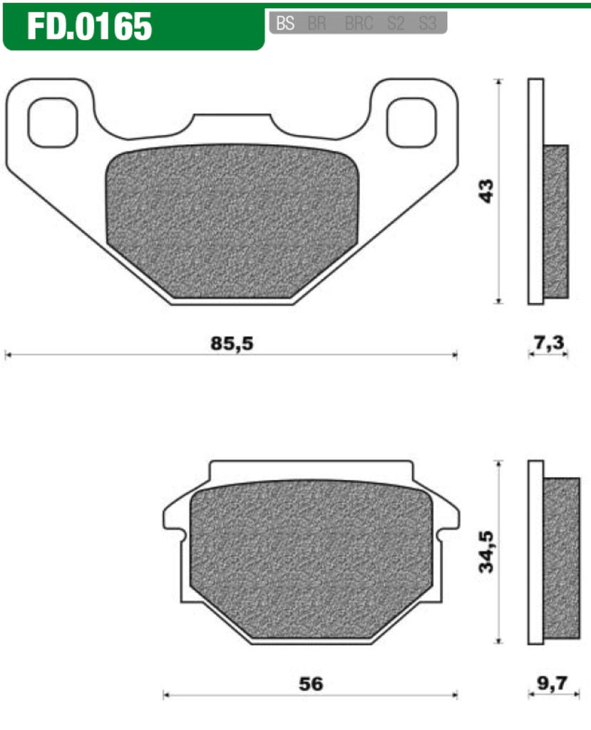 Boîte à freinage neuf FD0165 SV, Sport