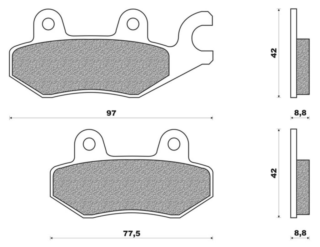 NOUVEAU BLOCK BRAKE SET FD0257 DINK À l'avant, Top Boy Achter