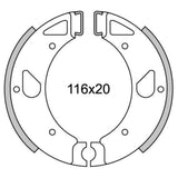 NOUVEAU SEGMENT DE FREINS GF0071 Florett-80 Back (1980->) 116 * 20 mm