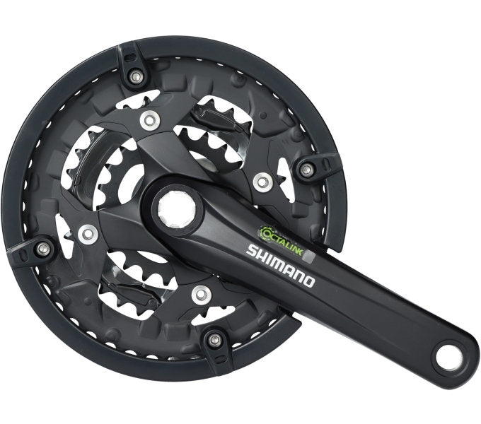 Shimano Crankset 9 vitesses Alivio FC-T4010 Octalink avec un bras de manivelle de 175 mm 44 x 32 x 22t noir