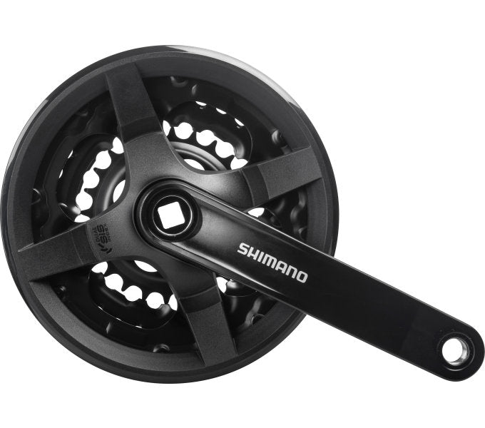 Shimano crankset 6 7 8 Speed ​​Turney FC-ty301 mat 150mm Crank Crank CRANK CRANK 44 X 34 x 24T Black