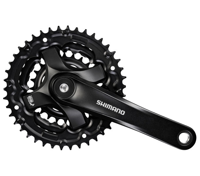 Shimano Crankkel 6 7 8 Speed-Turnier FC-Ty301 mit 170 mm Kurbelarm 42 x 34 x 24T Schwarz (Workshop-Verpackung)