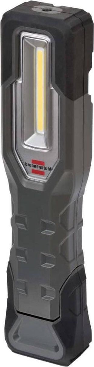 Brennerstuhl lampe portative à batterie HL A IP54 lampe de poche d'extérieur avec COB (1000 + 200 lm, jusqu'à 24 heures d'éclairage, lampe de travail LED avec aimants et crochets, câble de chargement USB inclus), noire