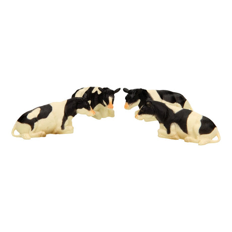 Globe enfant vache 1:32 noir blanc couché debout 12 pcs