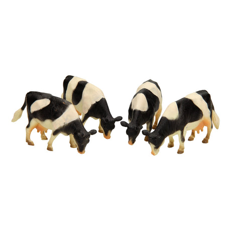 Globe enfant vache 1:32 noir blanc couché debout 12 pcs
