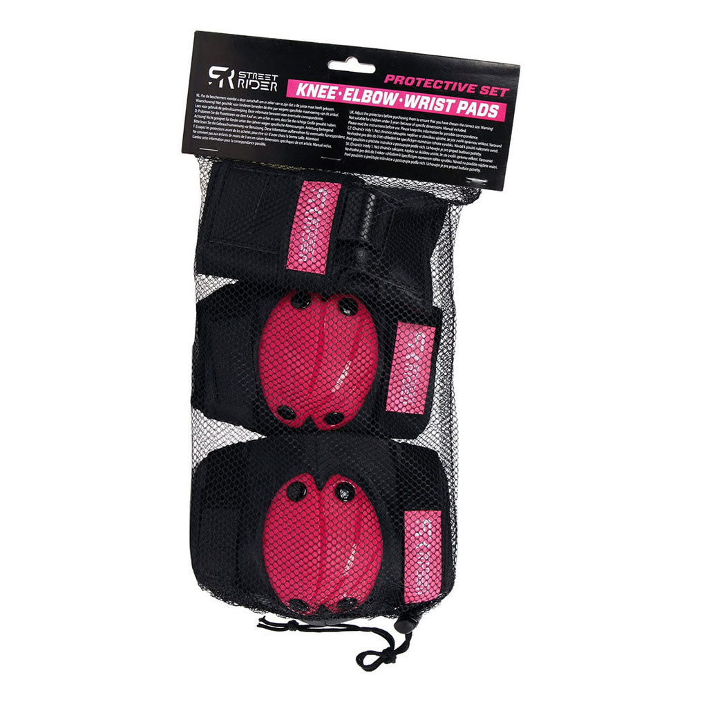 Street Rider Protective Set S Pink, 6dlg.