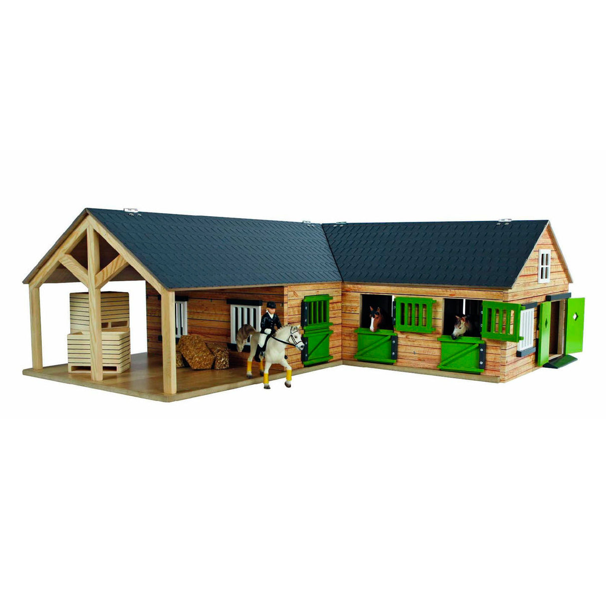 Kids Globe Globe Globe Corner Corner Stable z 3 pudełkami i przechowywaniem 1:24