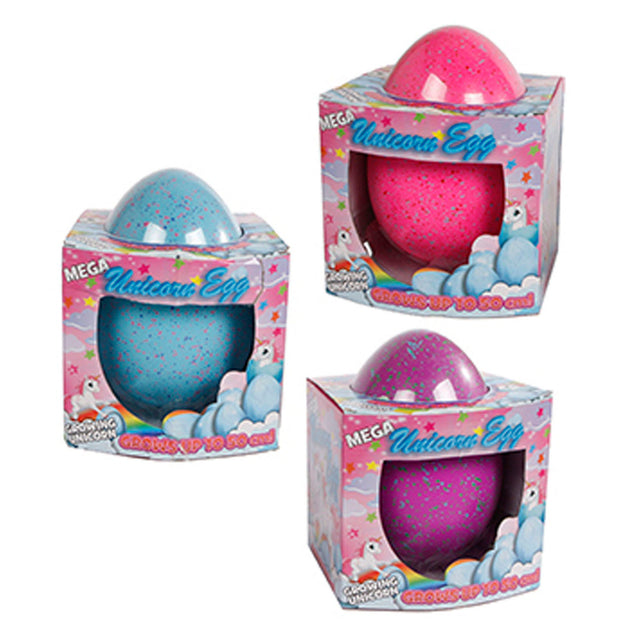 Oeuf de croissance de licorne filles 20 cm rose
