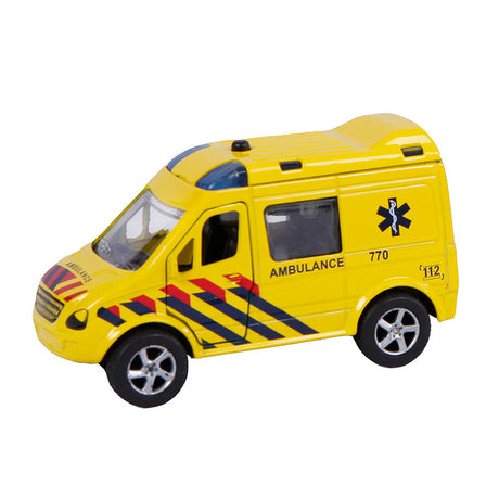Ambulance à retrait moulée sous pression, 2 jeux, lumière et son NL