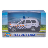 Voiture de police à tirer 2 jeux avec lumière et son 11 cm blanc