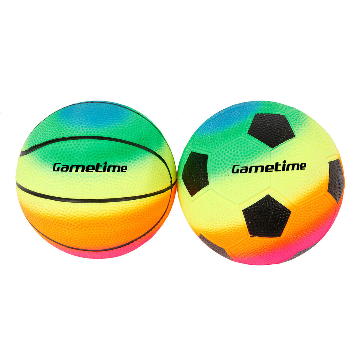 Jeu de mini ballons de sport Gametime, football, basket-ball, 2 pièces.