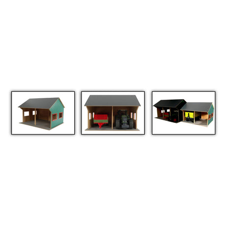 Hangar agricole Kids Globe pour 2 véhicules, 1:16