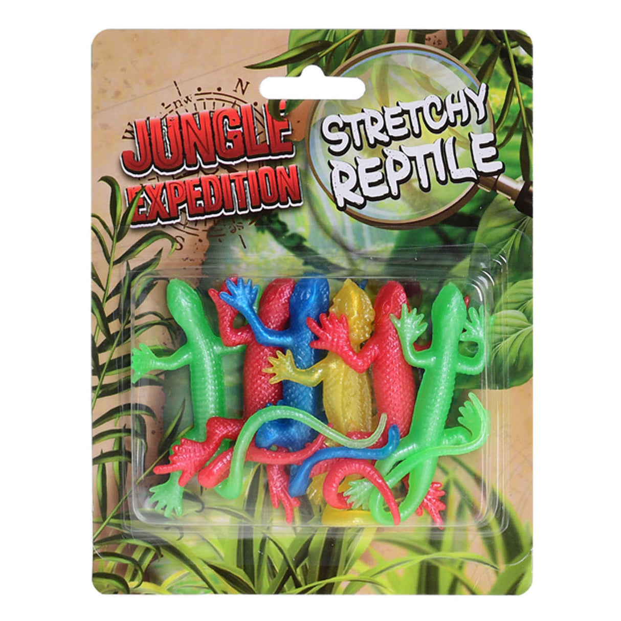 Reptiles extensibles 10cm 6 pièces sur carte