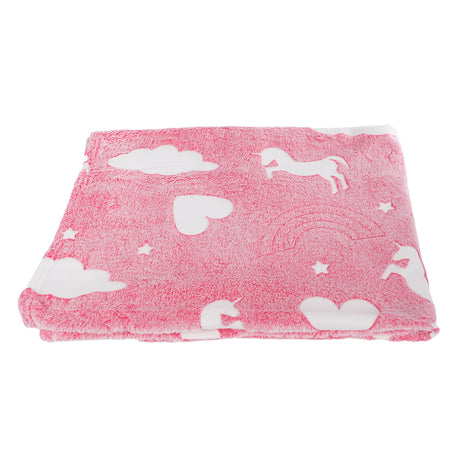 Couverture licorne phosphorescente, 100x150cm