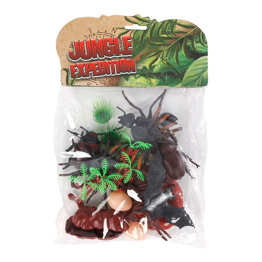 Insectes d'expédition de la jungle et ensemble de reptiles, 17dlg.