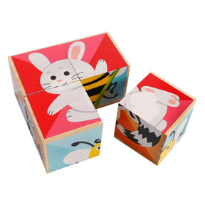 Toys Amsterdam bloc puzzle animaux junior bois 10 cm 4 pièces