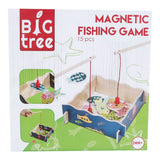 Jeu de poisson magnétique en bois, 15dlg.