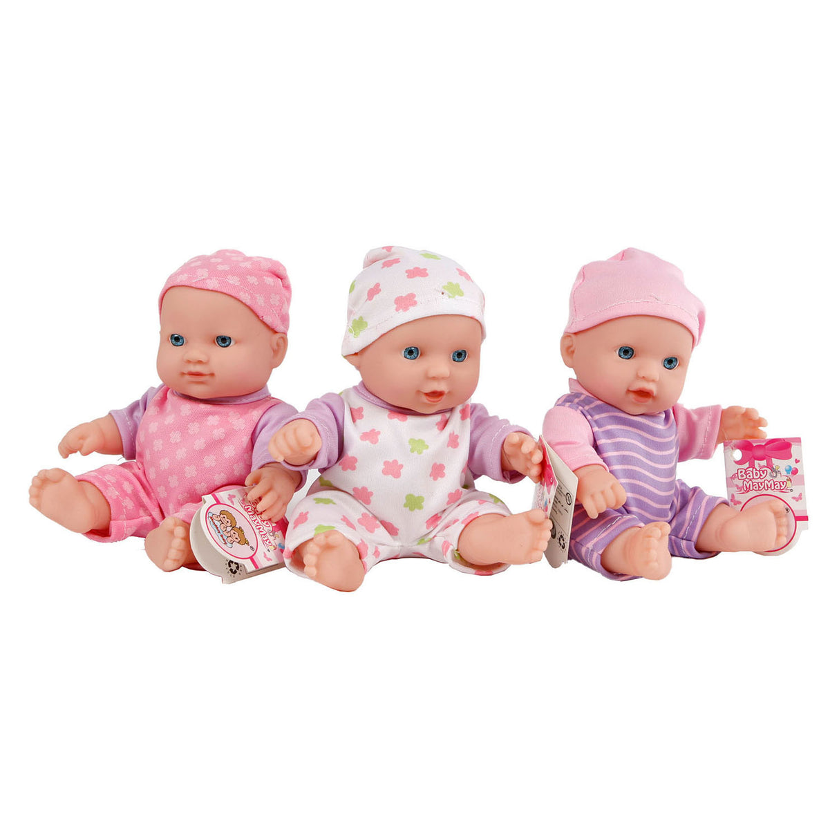 Baby pop med trykte antrekk, 20 cm