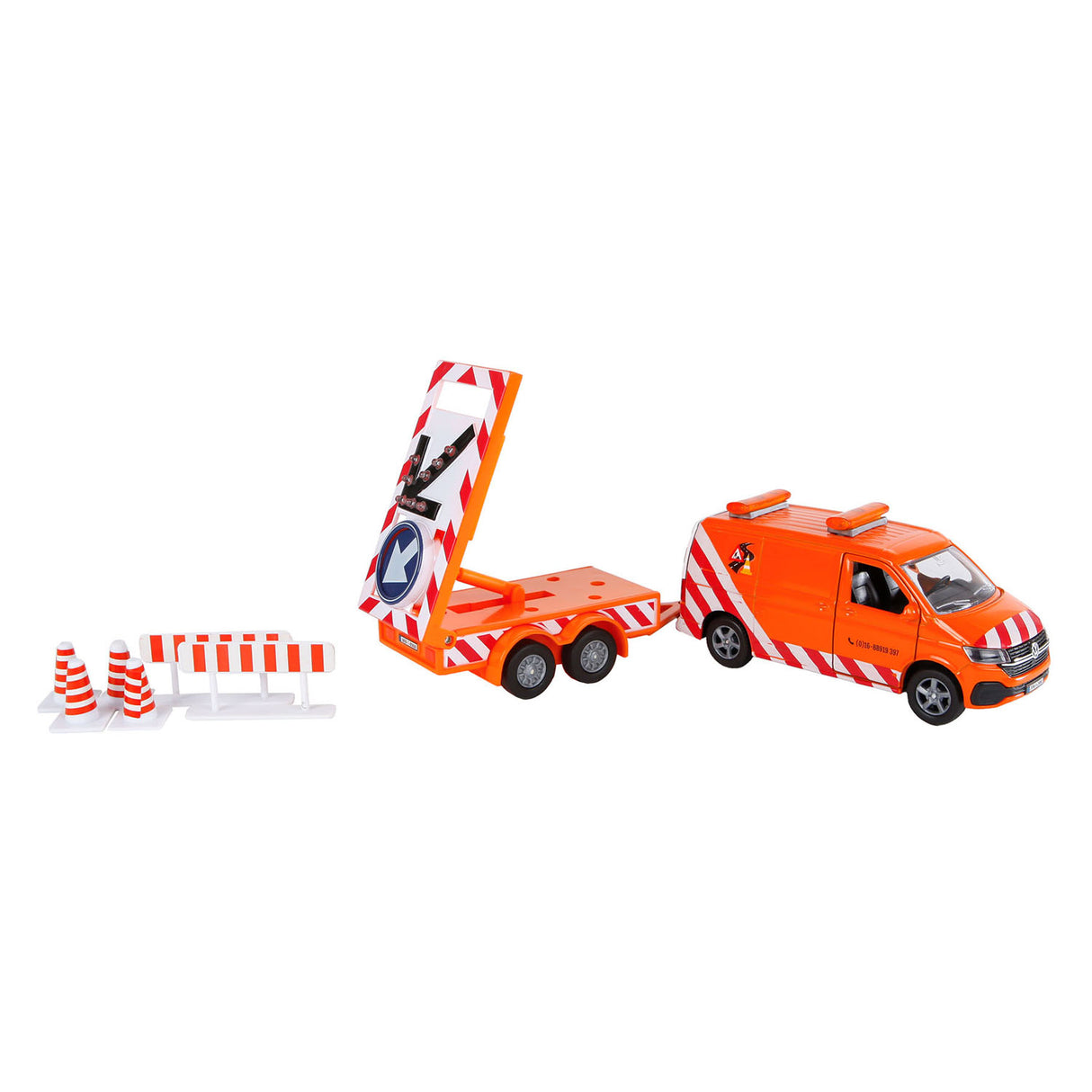 Kids Globe VW Transporter med Arrow Truck og Light Die-Cast