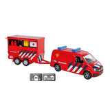 Brigade de pompiers du transporteur Kids Globe VW avec remorque