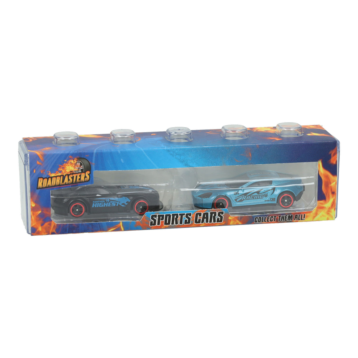 Boîte de rangement Roadblasters avec 2 voitures de course moulées