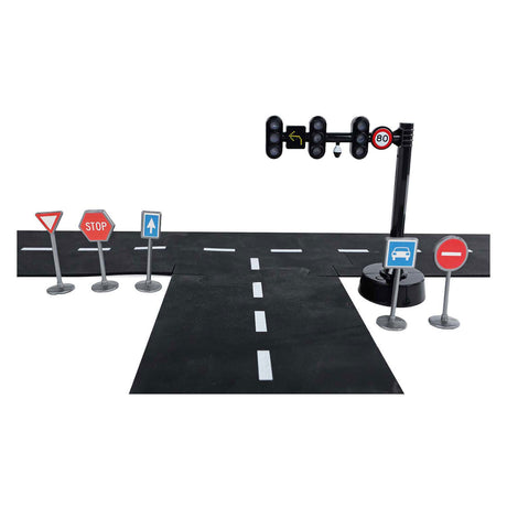 Feu de circulation globe pour enfants avec 3 feux et 5 panneaux de signalisation