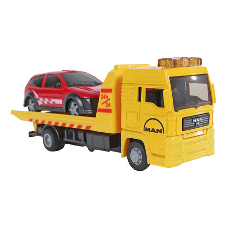 Véhicule de dépannage camion globe homme enfants avec voiture, 19 cm