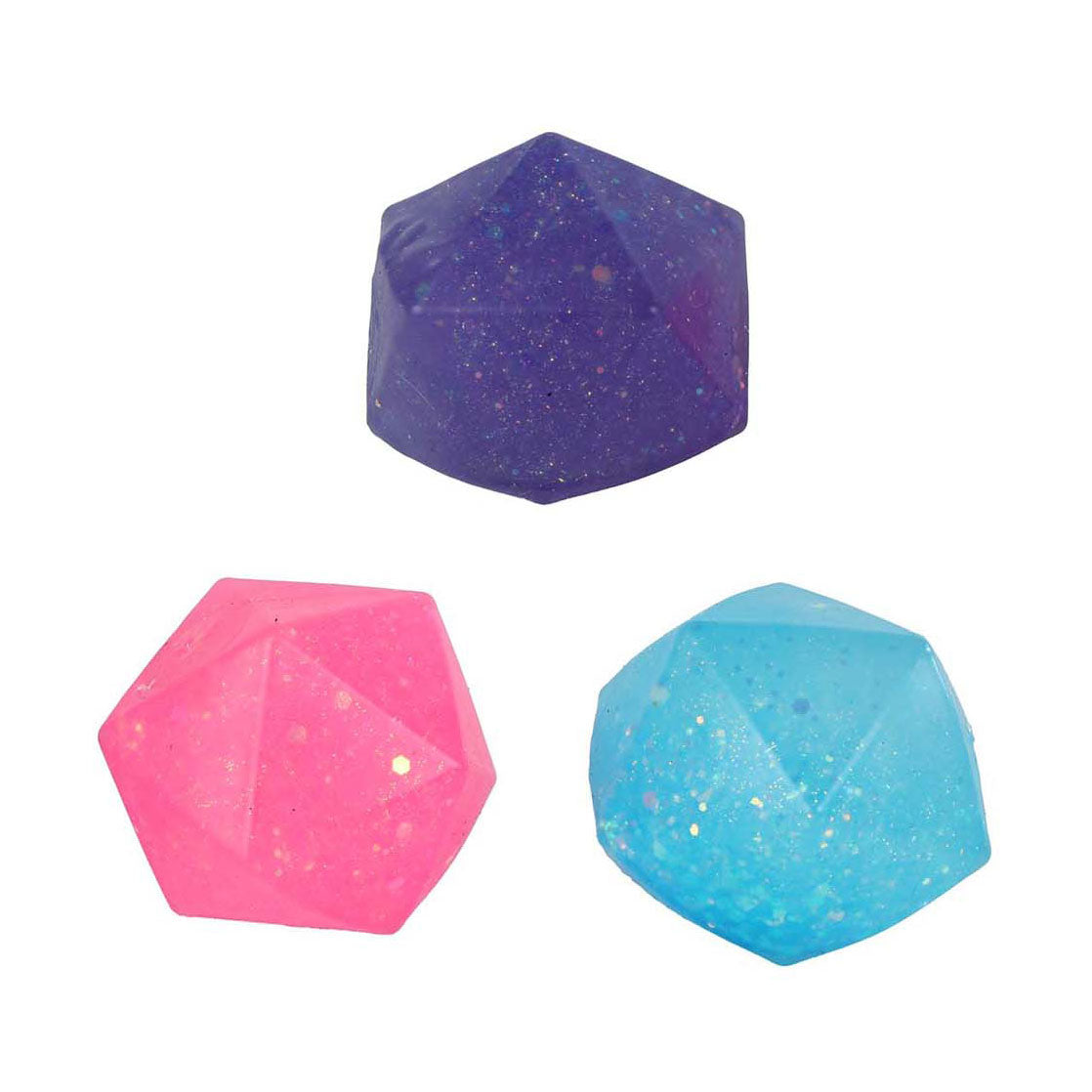 Boule à presser Glamour diamant pailleté, 6 cm