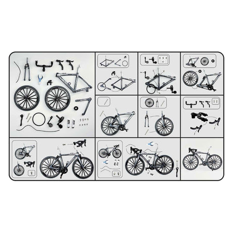 Kit de construction moulé sous pression pour vélo de course, 19,5 cm