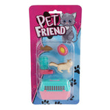 Chat en cage avec accessoires