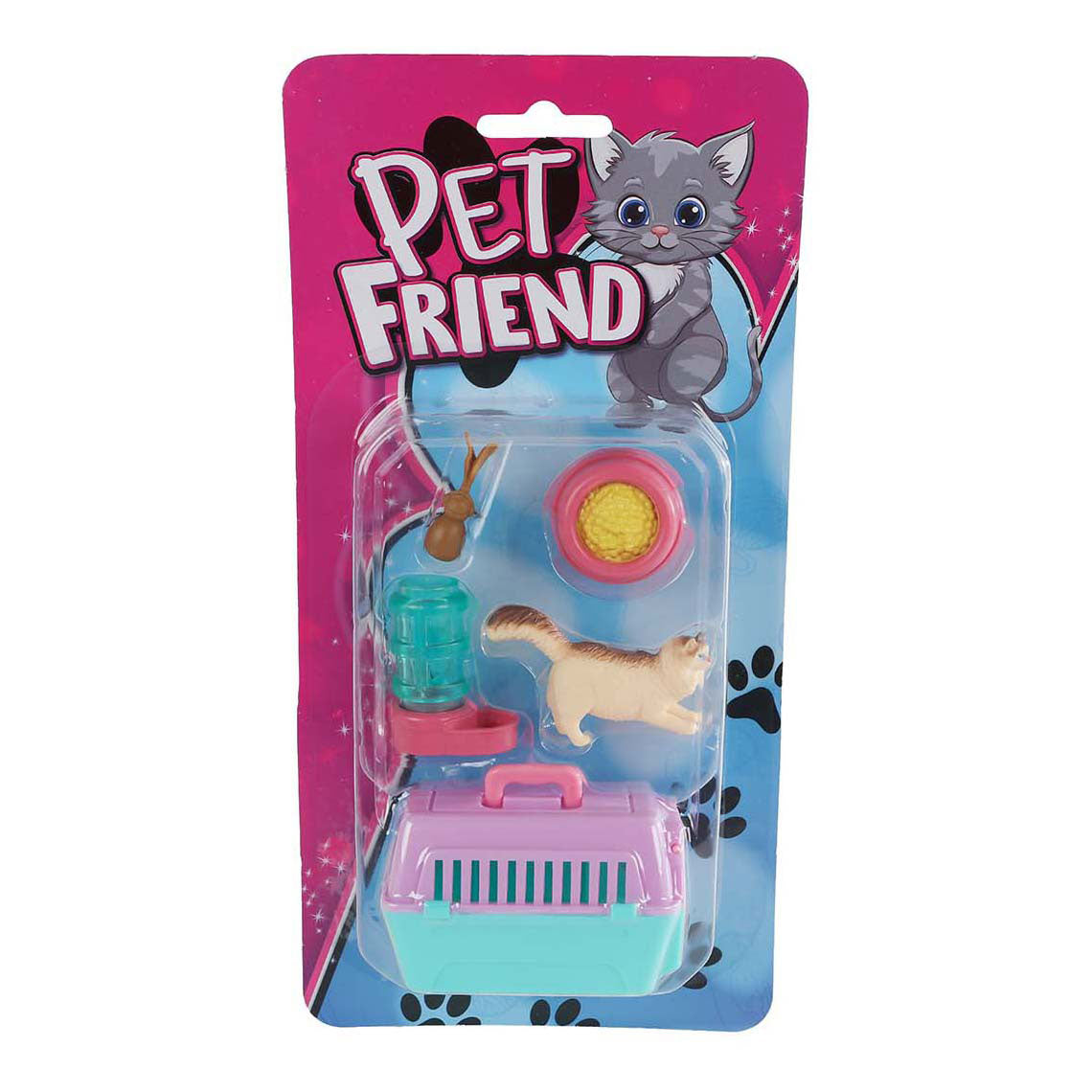 Chat en cage avec accessoires