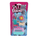 Chat en cage avec accessoires