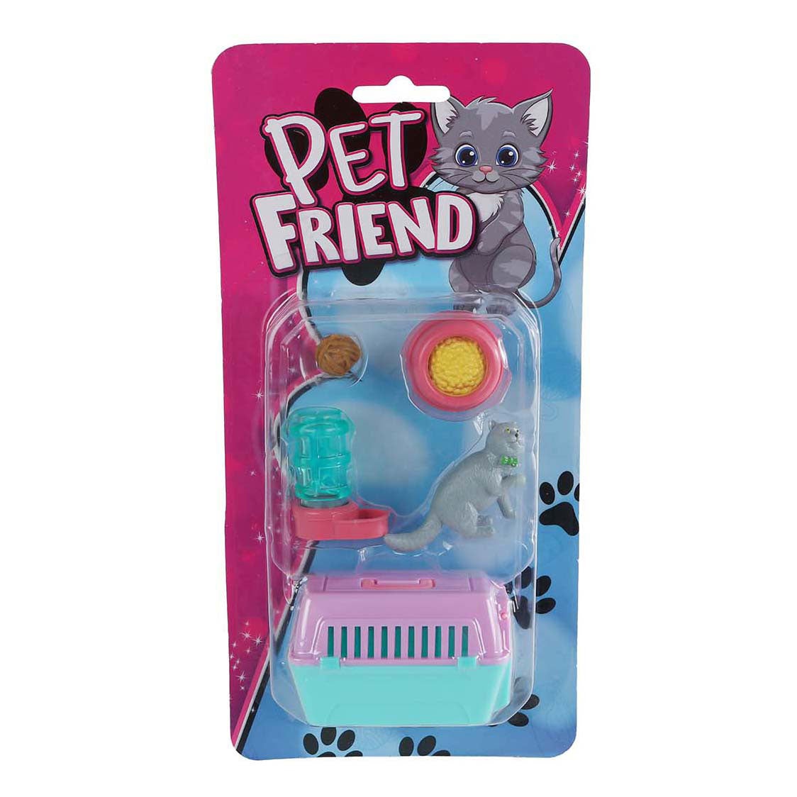 Chat en cage avec accessoires