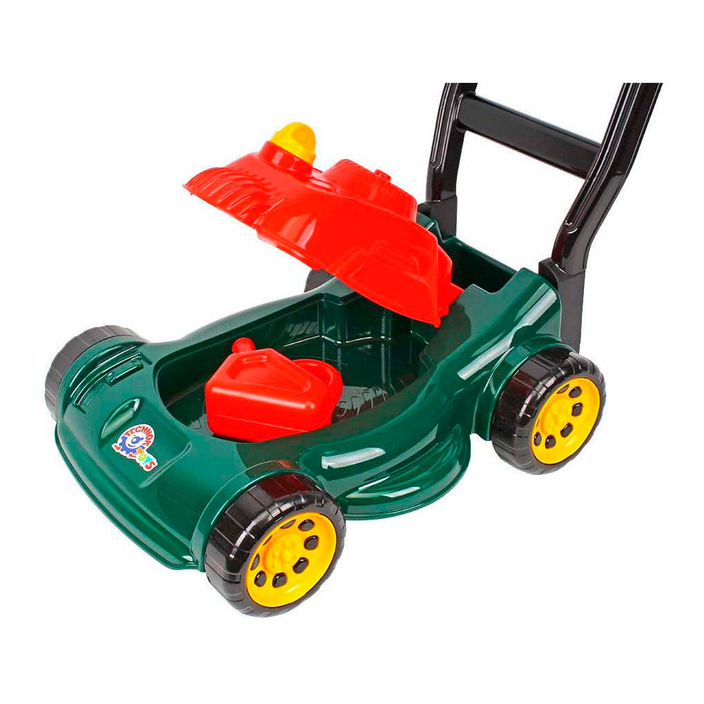 Tondeuse à gazon Sun Fun avec espace de rangement et bidon de carburant