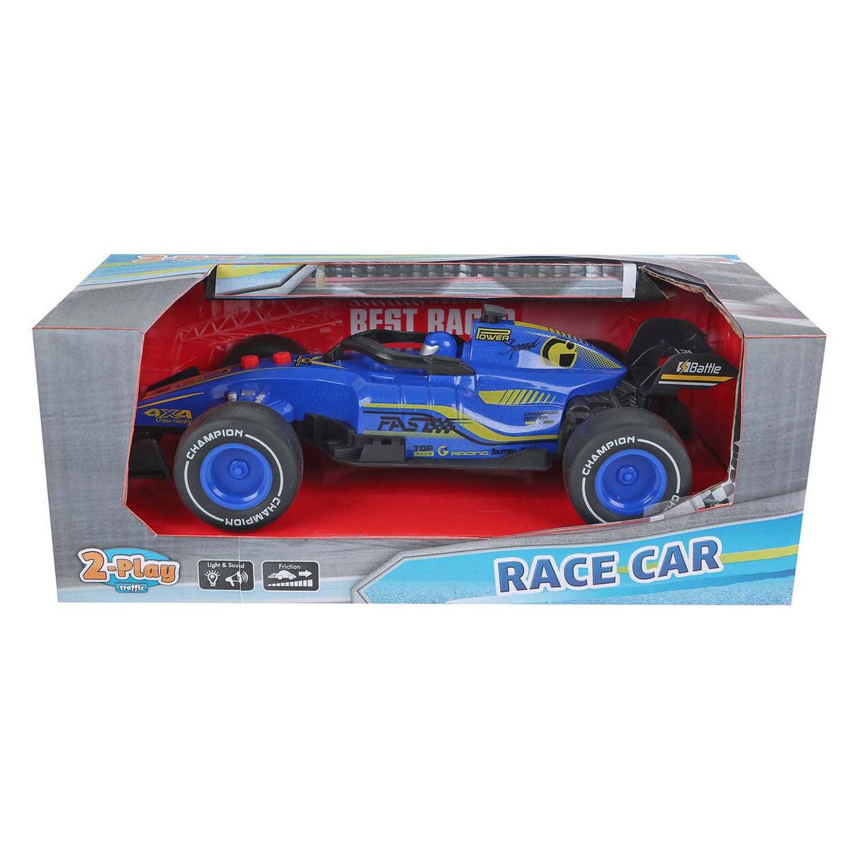 Friction de voiture de course formule 2 jeux avec lumière et son, 19 cm